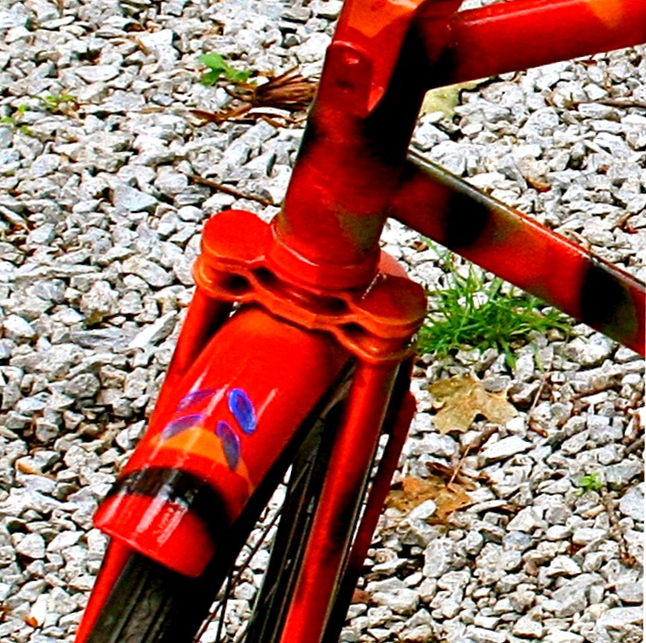 Red Artsy Bicycle